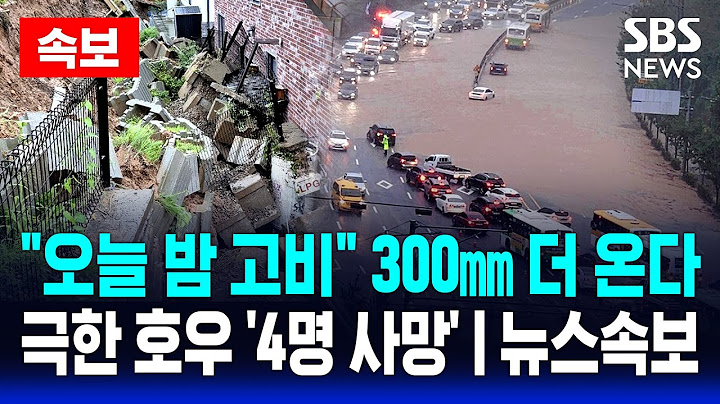 🔴뉴스속보 오늘 밤이 '고비' .. 내일까지 300㎜ 이상 더 온다 | 전국 강타한 극한 호우 4명 사망…위기경보 '심각' 유지 | SBS 실시간 라이브