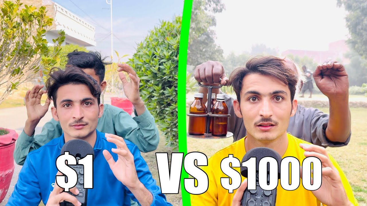 $1 Head Massage VS $1000 Head Massage [ASMR]