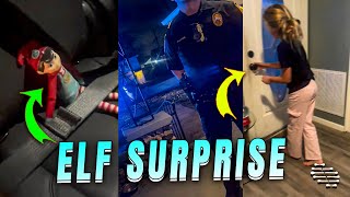 Two Officers Surprise a Girl with a Krackles the Elf