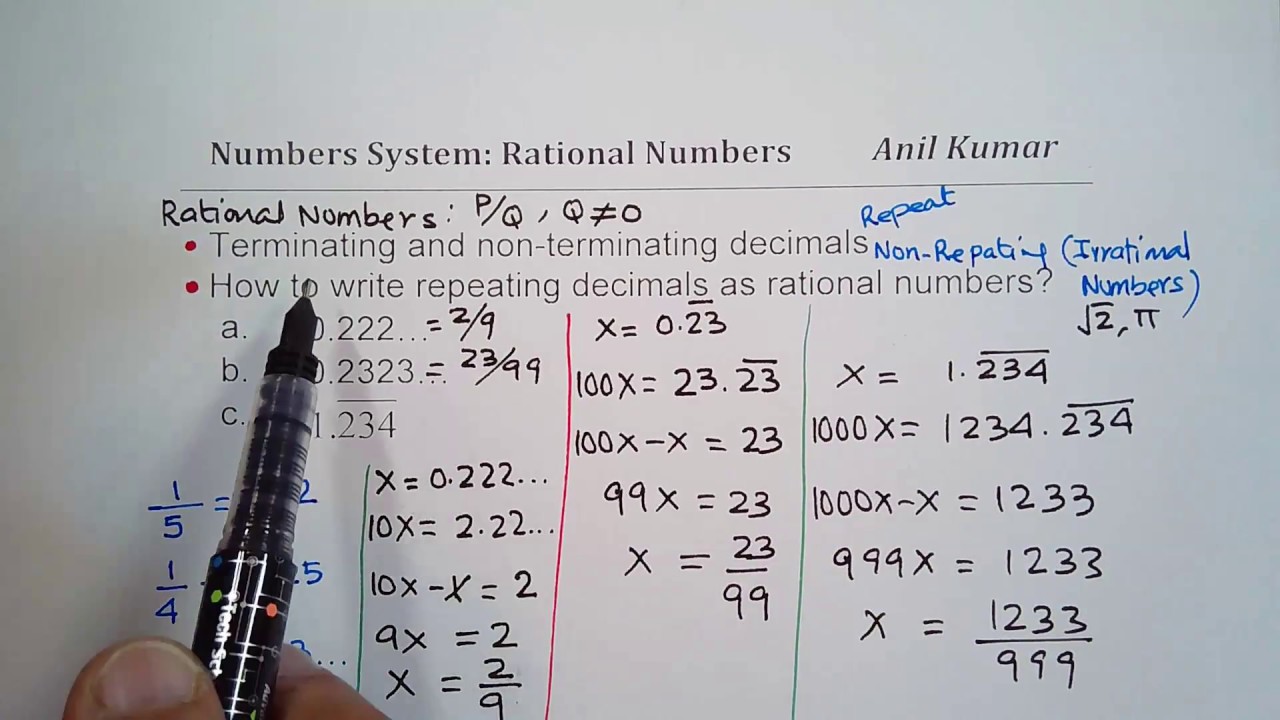 how-to-write-non-terminating-repeating-decimals-as-rational-numbers-youtube