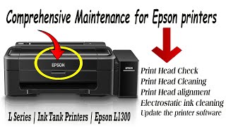 🖨️ Complete Epson L1300 Printer Maintenance | Fix Print Quality, Head Cleaning & Firmware Update