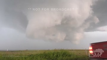 06-17-2023 Turpin, OK - Tornado Lifts Debris, Rotating Wall Cloud, Amazing Structure
