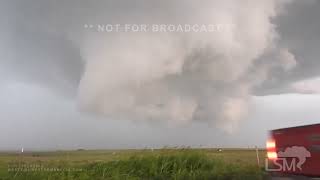 06-17-2023 Turpin, OK - Tornado Lifts Debris, Rotating Wall Cloud, Amazing Structure
