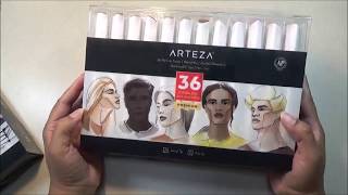 Arteza 36 Skin Tone Alcohol Markers Product Review #arteza @ShesheCrafts
