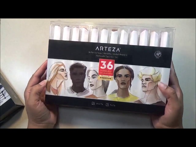 Arteza EverBlend Art Markers, Portrait Tones - Set of 36