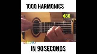 I can't even play one... 1000 Harmonics played like lightning! | 1 Minute Guitar
