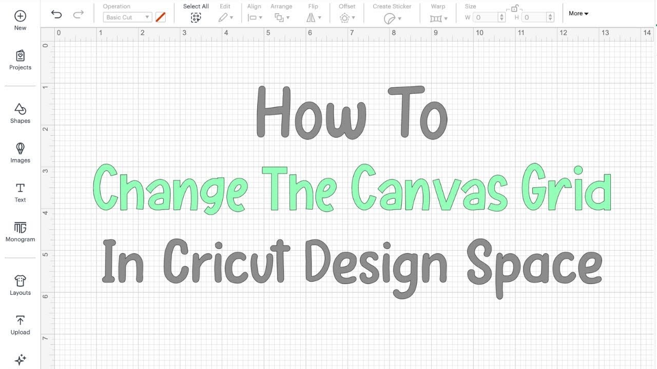 How You Can Change The Canvas Grid In Cricut Design Space - YouTube