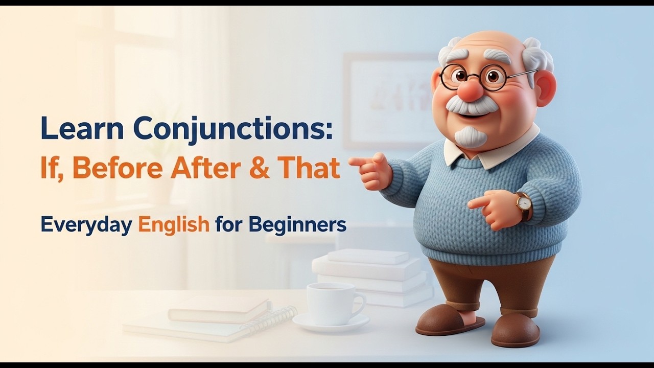 Learn Conjunctions | Slow English for Beginners | Daily Use Sentences (A1,A2 Level)