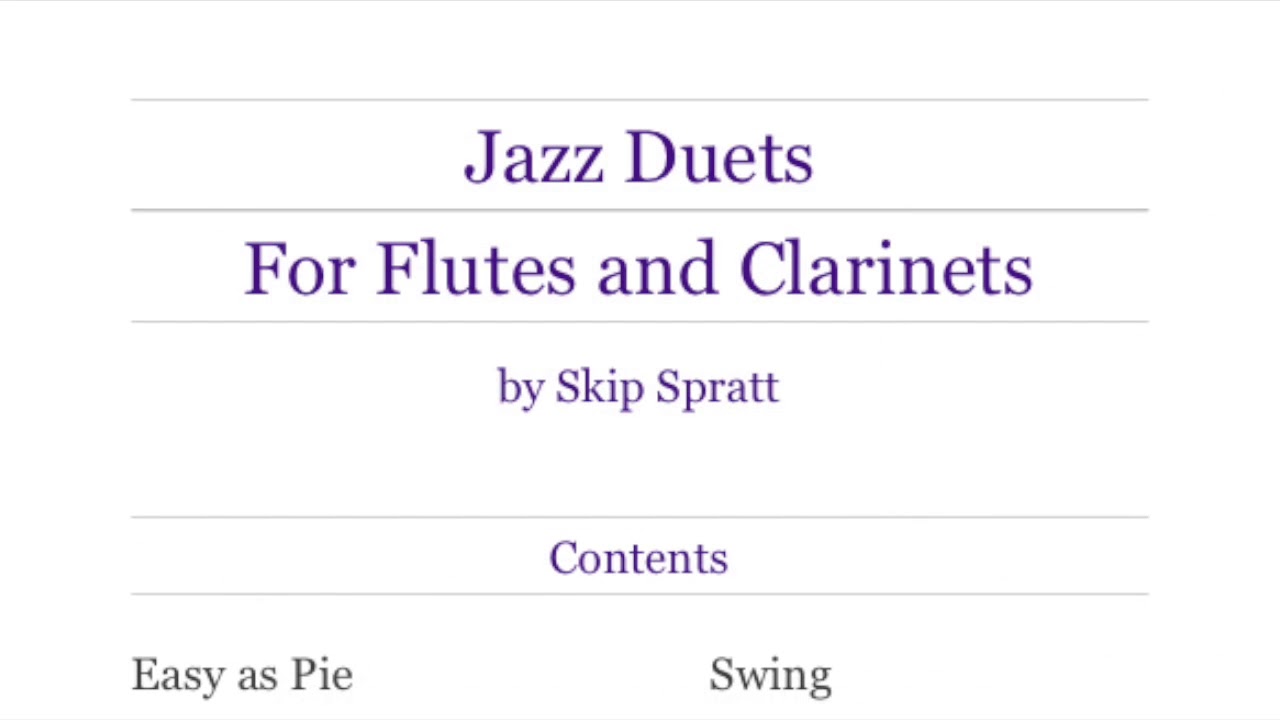 Jazz Woodwind Duets YouTube