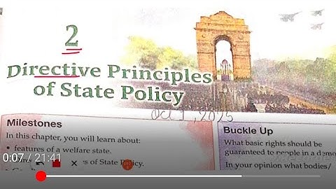 ICSE Class 7 civics chapter 2 directive principles of State policy