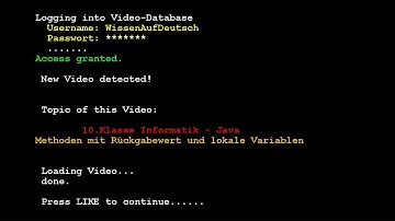 IaD - 10.Klasse - Methoden mit Rückgabewert und lokale Variablen