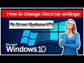 Changing regional settings in windows 10  fix erreur systeme n0