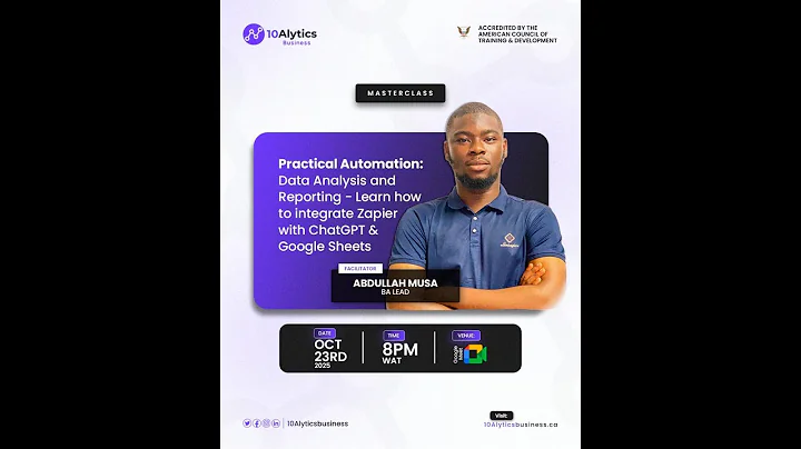Data Analysis and Reporting - Learn how to integrate Zapier with ChatGPT & Google Sheets