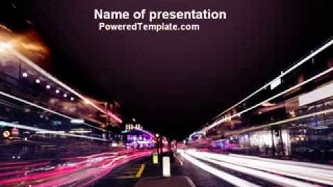 Night Photography PowerPoint Template by PoweredTemplate.com