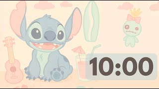 10 Minute Stitch Classroom Timer - Relaxing Ukulele Music - No Alarm