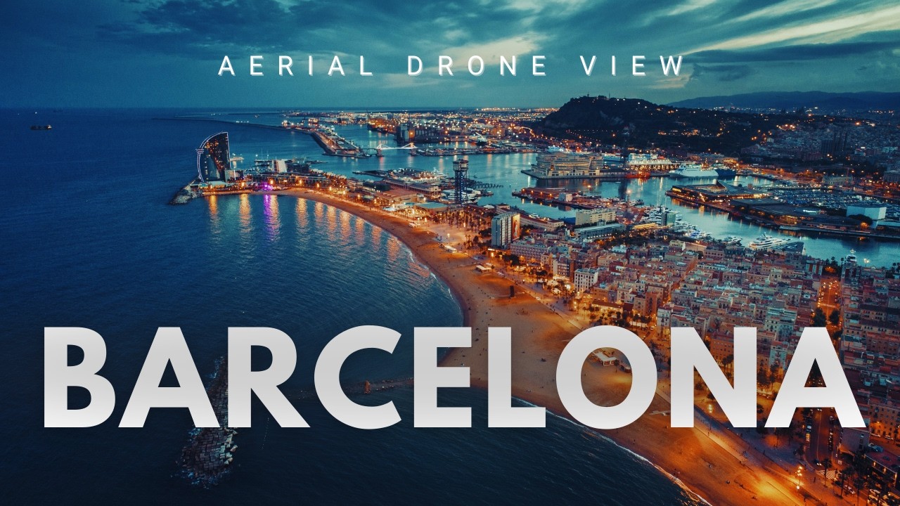 Barcelona Drone View REVEALS Skyline of Spain's Coastal City