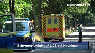 Schwerer Unfall bei Havelsee / Beetzsee -  Ein Toter zwei Schwerverletzte
