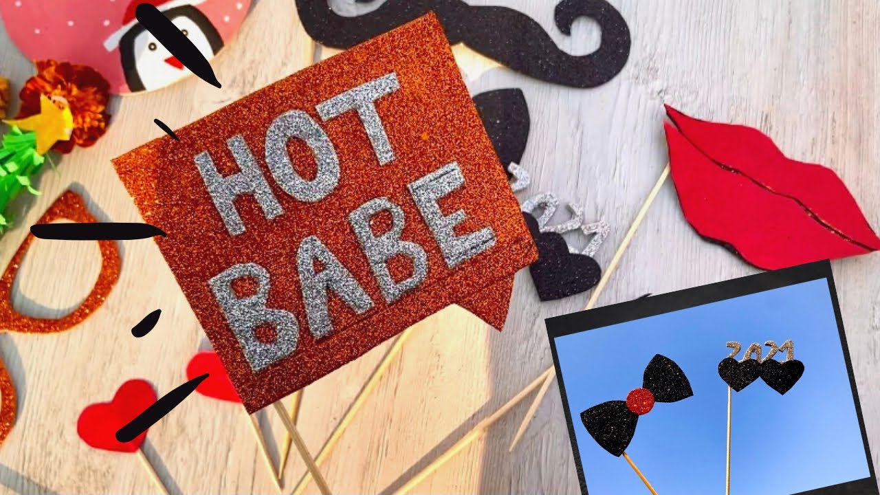 How to make birthday party prop at home|DIY photoshoot selfie prop ideas|cute party prop ideas
