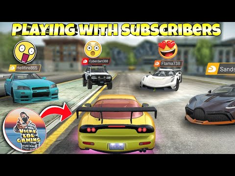 playing with subscribers😱||Multiplayer funny moments😂||Extreme car driving simulator||