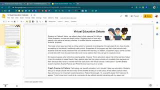 Virtual Education Debate Read Aloud