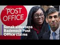 Sunak refuses to repeat Badenoch’s claims in Post Office ‘lying’ row