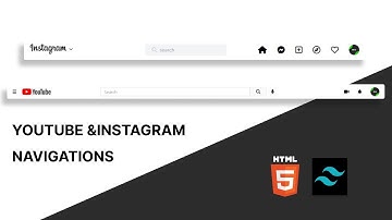Instagram and Youtube navigations clone using html and tailwind css