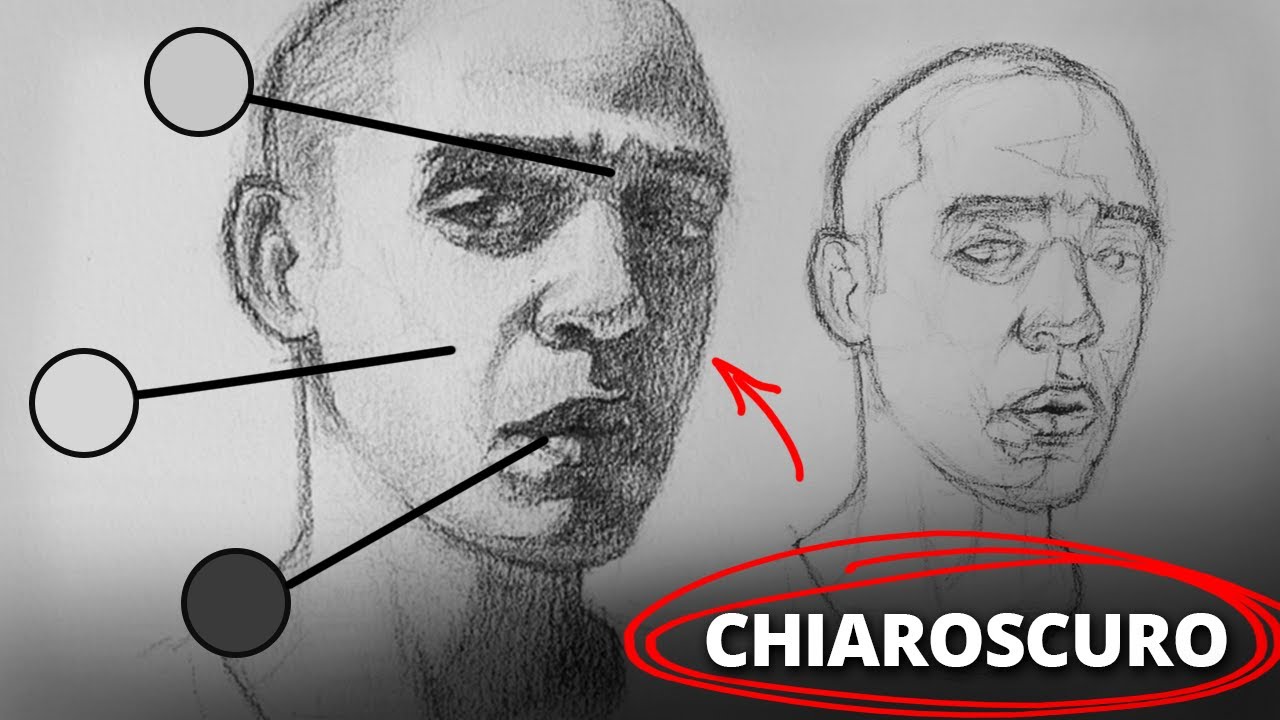 Come fare il CHIAROSCURO: i segreti per disegnare un RITRATTO Realistico
