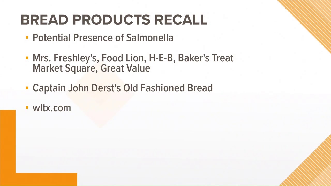 'Great Value' Brand among bread products possibly tainted with