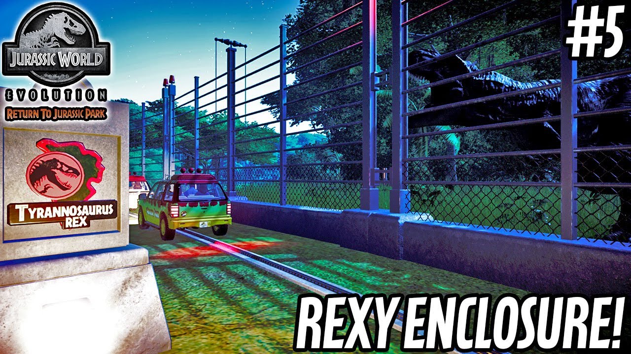 Rexy Enclosure! (Building Jurassic Park 5) Jurassic World Evolution