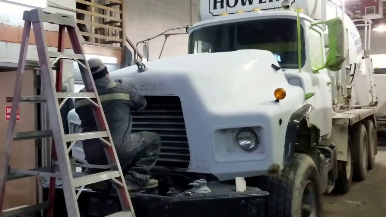 Commercial Truck Fiberglass Hood Repair YouTube