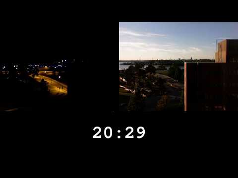 Time lapse  the difference between summer and winter in Finland