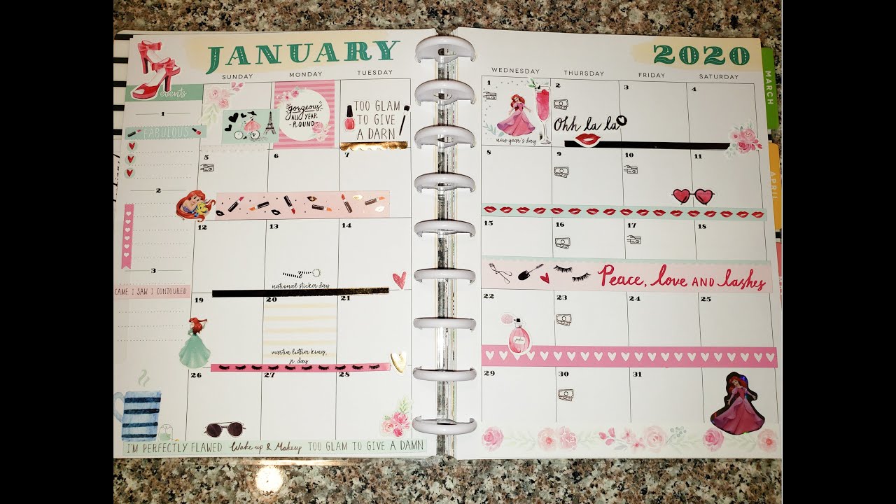 My 2020 Happy Planners YouTube