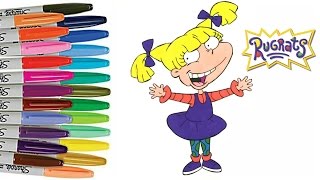 RUGRATS Coloring Book Angelica Pickles Coloring for Kids Nickelodeon Sprinkled Donuts