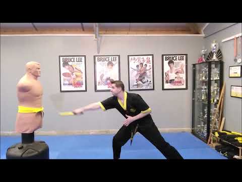 Nunchaku basic sparring techniques on Bob