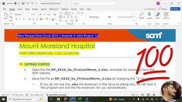 New Perspectives Excel 2019 | Module 9: SAM Project 1a #Mount Moreland Hospital #excelmodule9