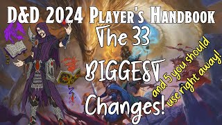 D&D 2024 Player's Handbook: The 33 BIGGEST Changes (5 you should use right away)