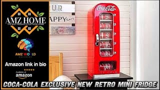 Describing Coca-Cola Exclusive New Retro Mini Fridge, Amazon