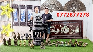 Clip 572 (6/1/2022) Đỉnh Đồng Vip 80Kg, Tranh Gỗ Xưa Cẩn Ốc Xà Cừ, Đồ Đồng Giá Sỉ, Đồ Cổ, ltk