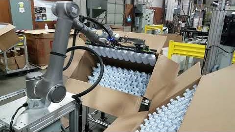 Schoeneck Containers Success Story - Sure Controls Omron Cobot Bottle Line Loading