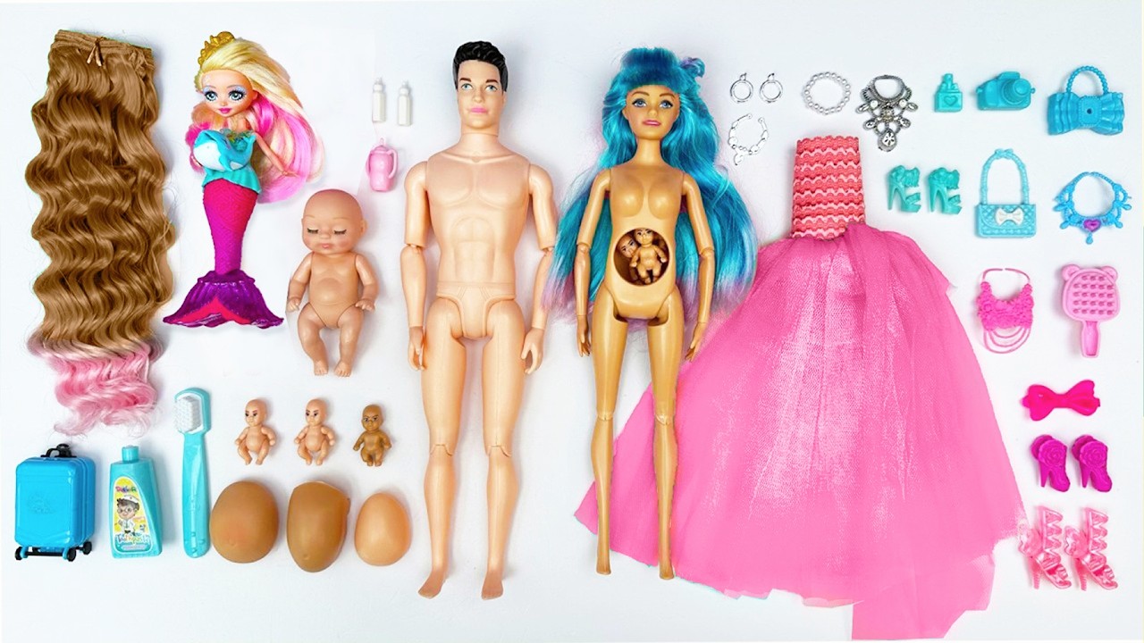 13 Minutes Satisfying with Unboxing Barbie Family Playset, Doll Dressup Set Toys ASMR | Review Toys