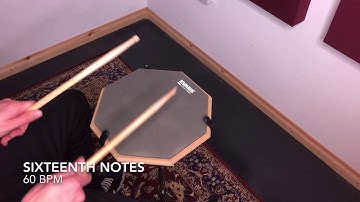 Beginners Drum Lesson Sixteenth Notes @60 BPM