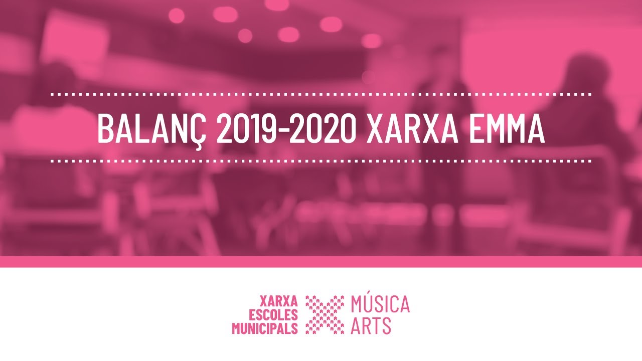 Balanç 2019-2020 Xarxa d’Escoles Municipals de Música i Arts (XEMMA)
