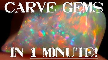 How To Carve Opal In Under 1 Minute. Basic Gemstone Carving.