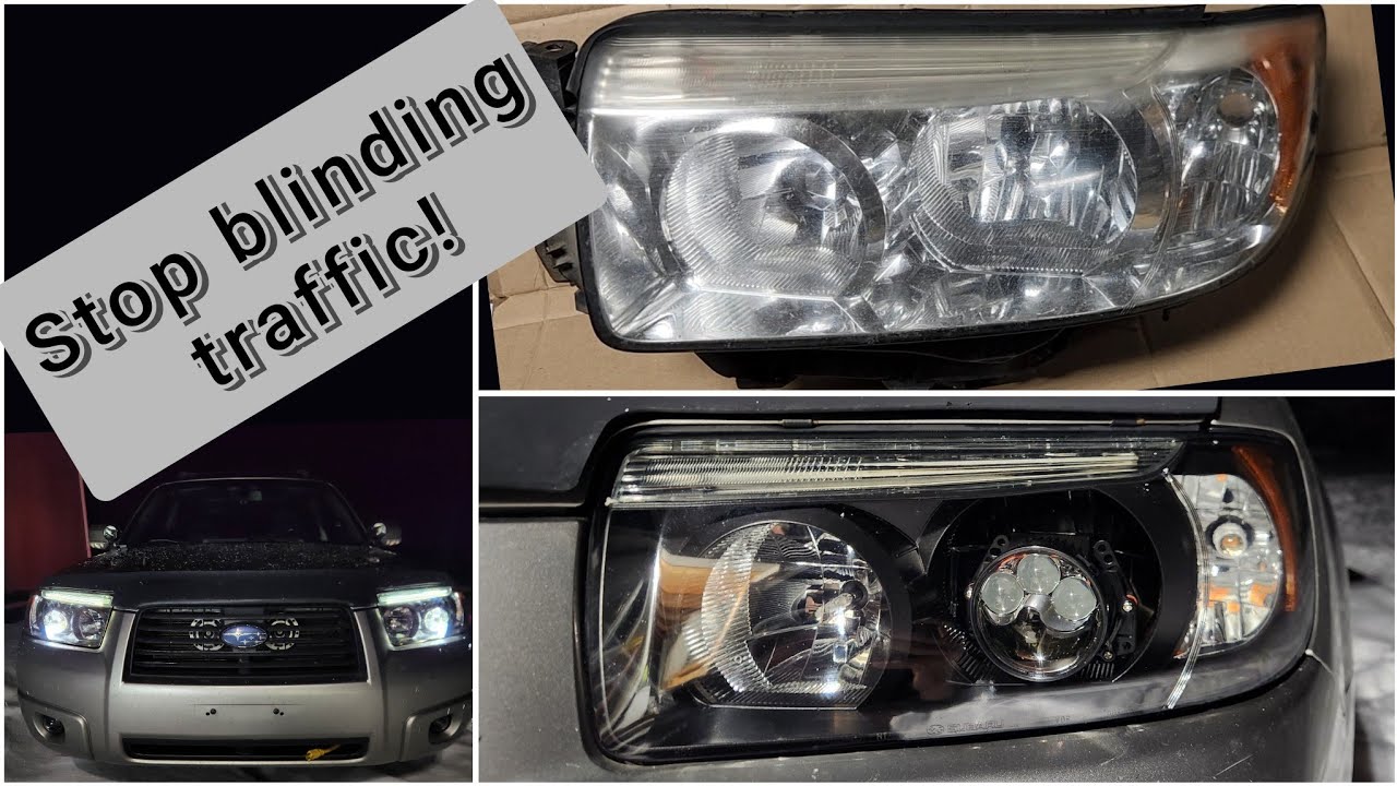 How to Retrofit LED projectors, Upgrade Headlights Forester SG 06 07 08