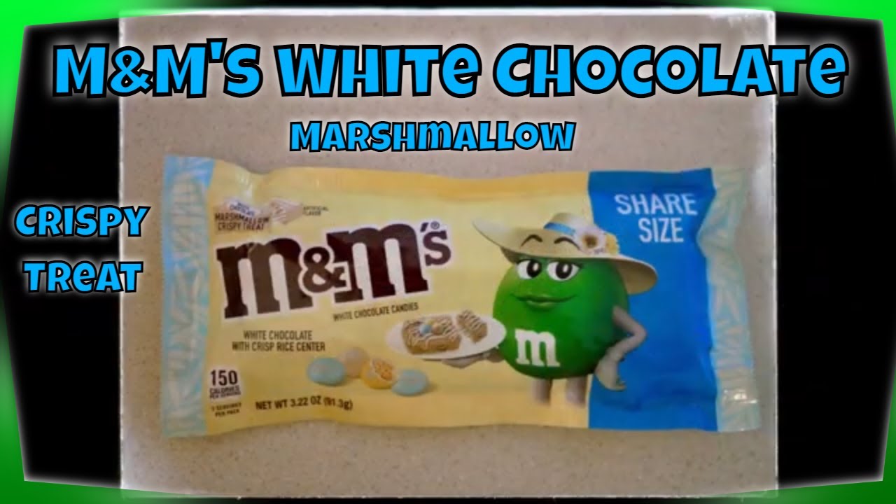 M&M's White Chocolate Candies, Marshmallow Crispy Treat, Share