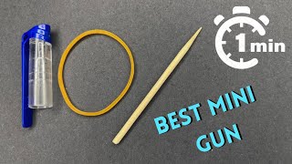 How To Make Gun With Pen Cap and Rubber Band / Make Mini Gun at Home  / DIY Project and Craft Idea