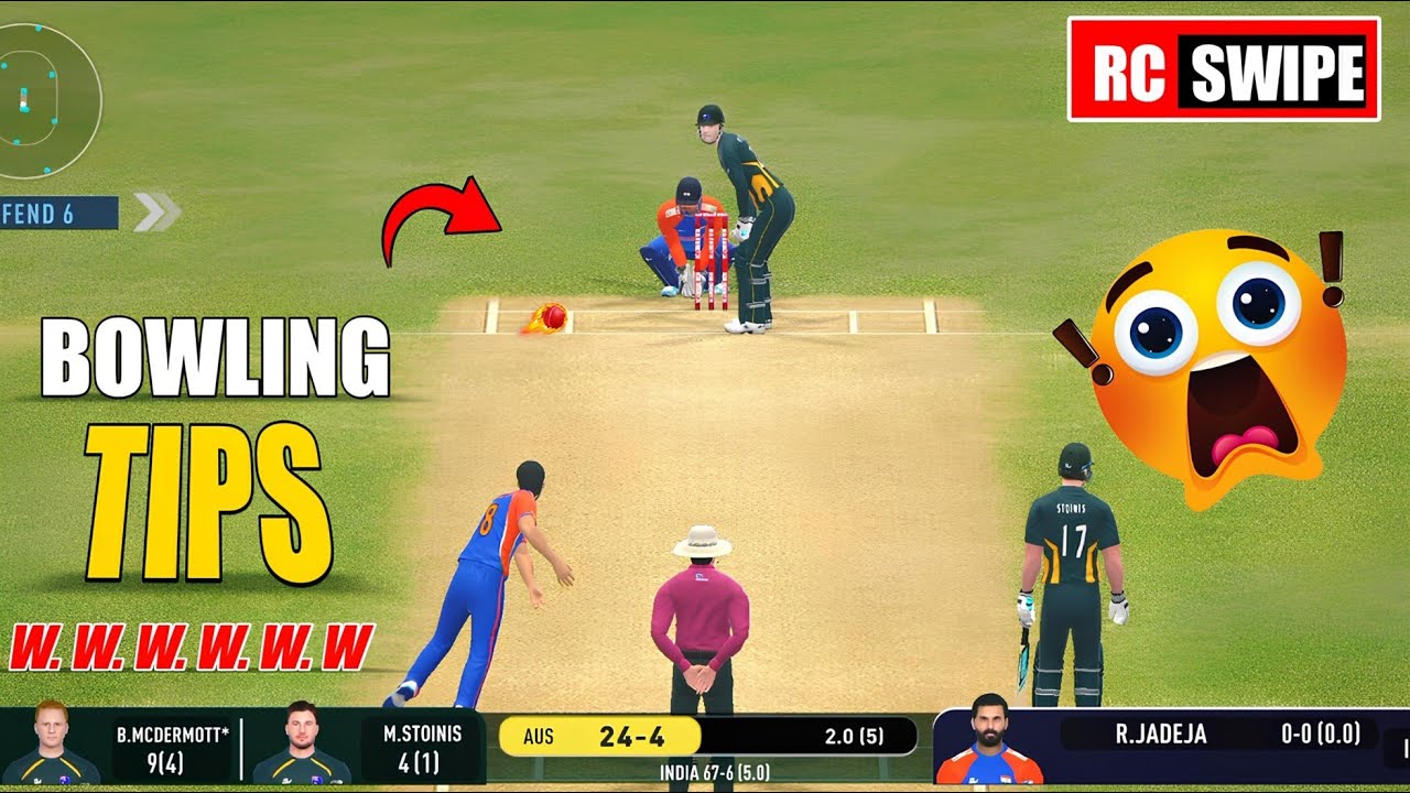 Real Cricket Swipe Bowling Tips 🔥 | 100% Working | How To Take Wicket ...