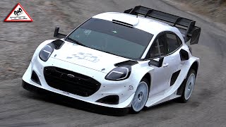 Test Pre Rallye Monte-Carlo 2024 | Adrien Fourmaux | Ford Puma Rally1 [Passats de canto]