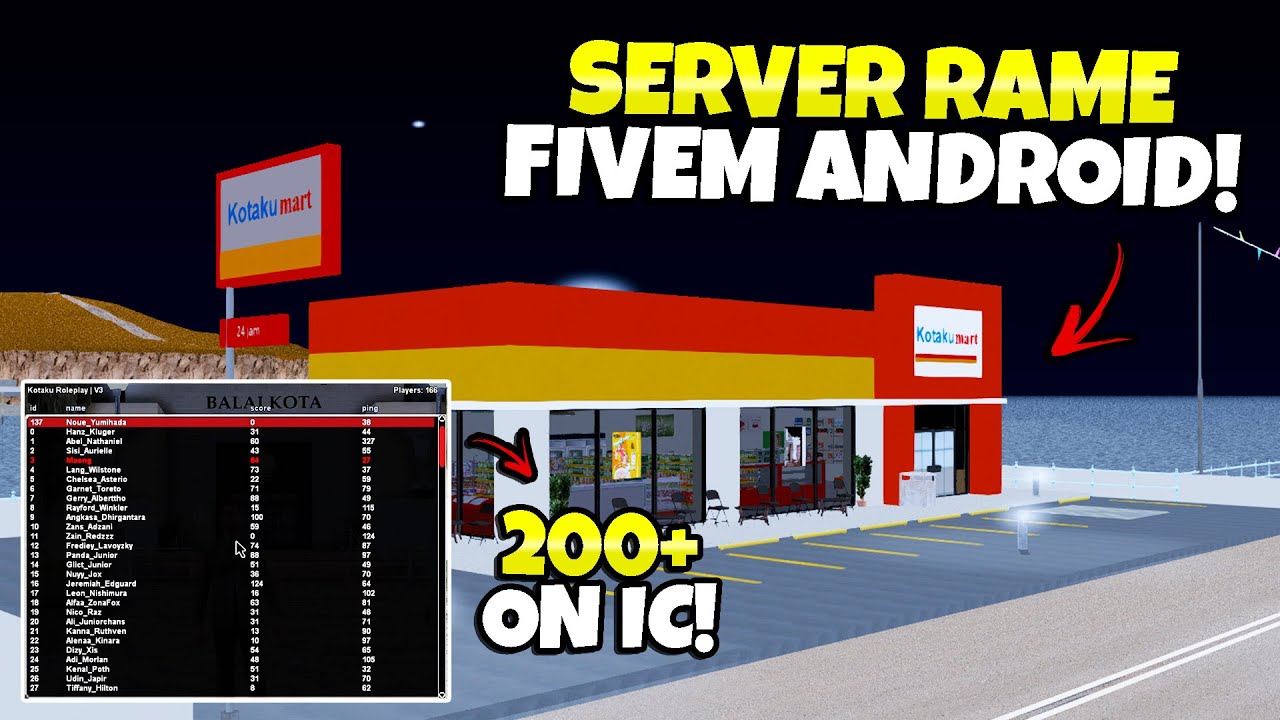SERVER FIVEM ANDROID DENGAN PLAYER RAMAI ON IC !! -  GTA SAMP ROLEPLAY INDONESIA