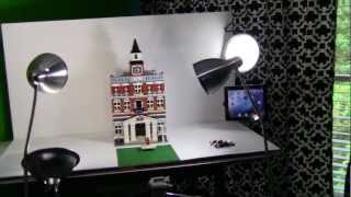 Our Studio Setup For Reviewing The Lego Town Hall